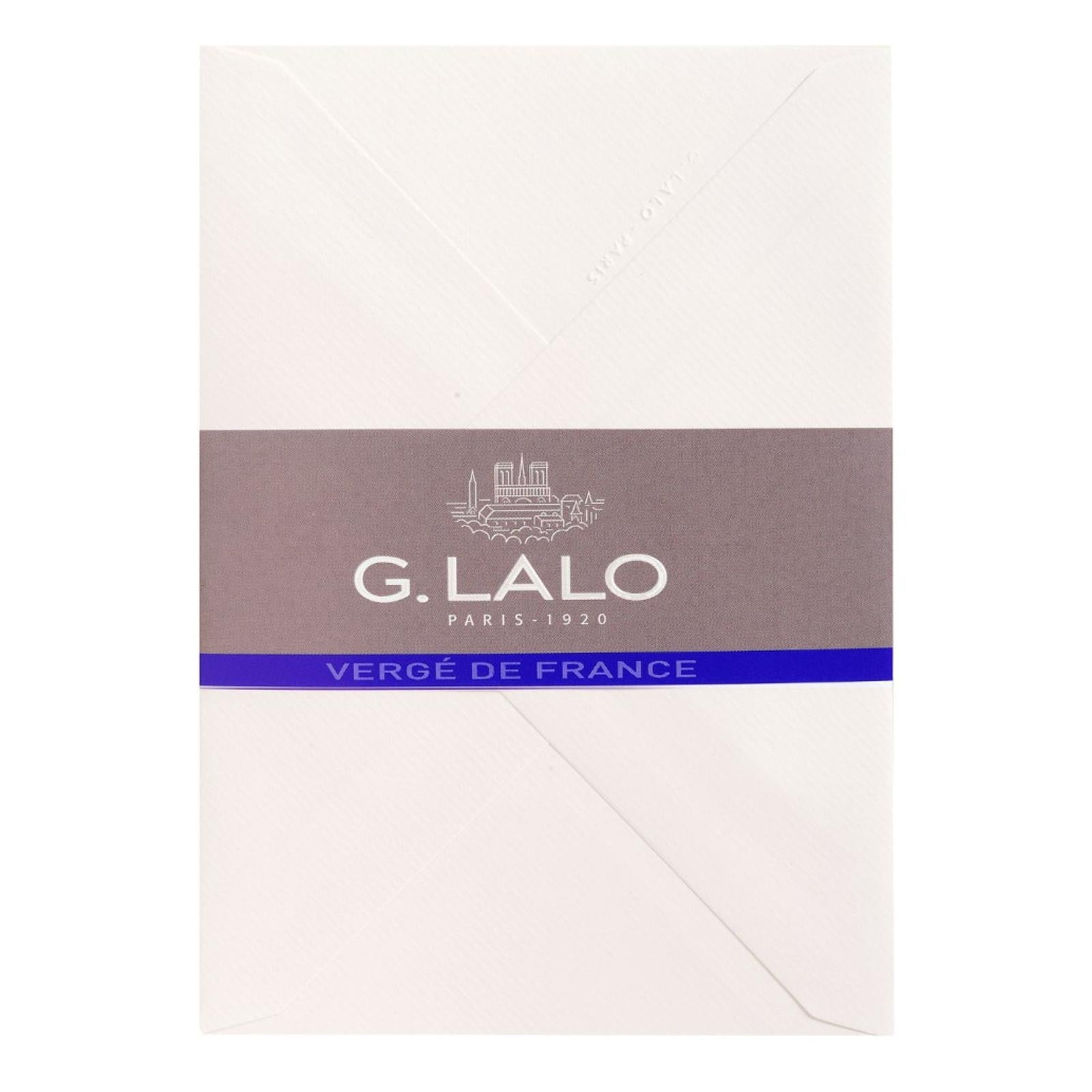 25 enveloppes G.LALO Vergé de France - C5 (162 x 229 mm) - 100 g/m² - Blanc - 3140290208001