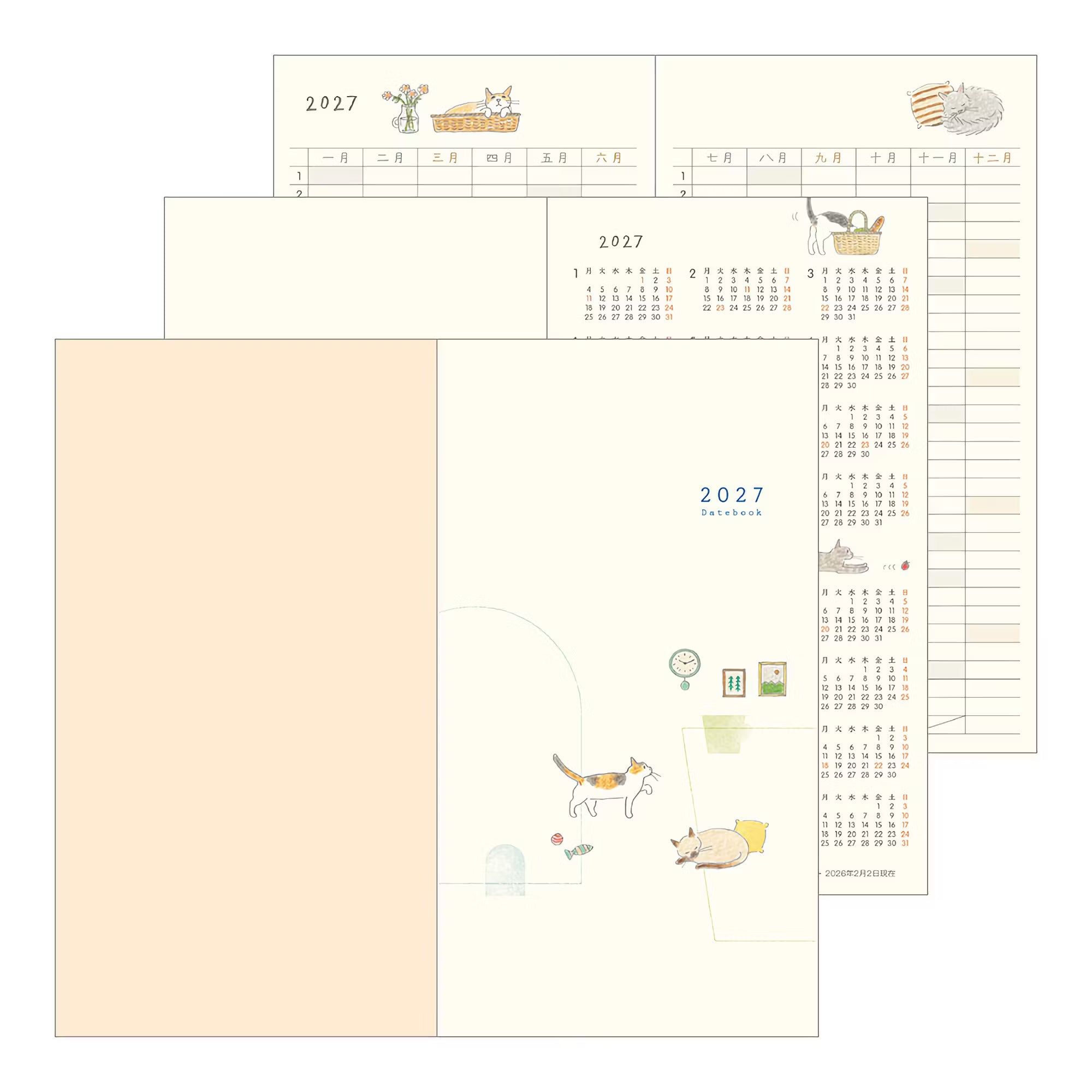 Agenda 2027 MIDORI Pocket Diary - Slim - Chat