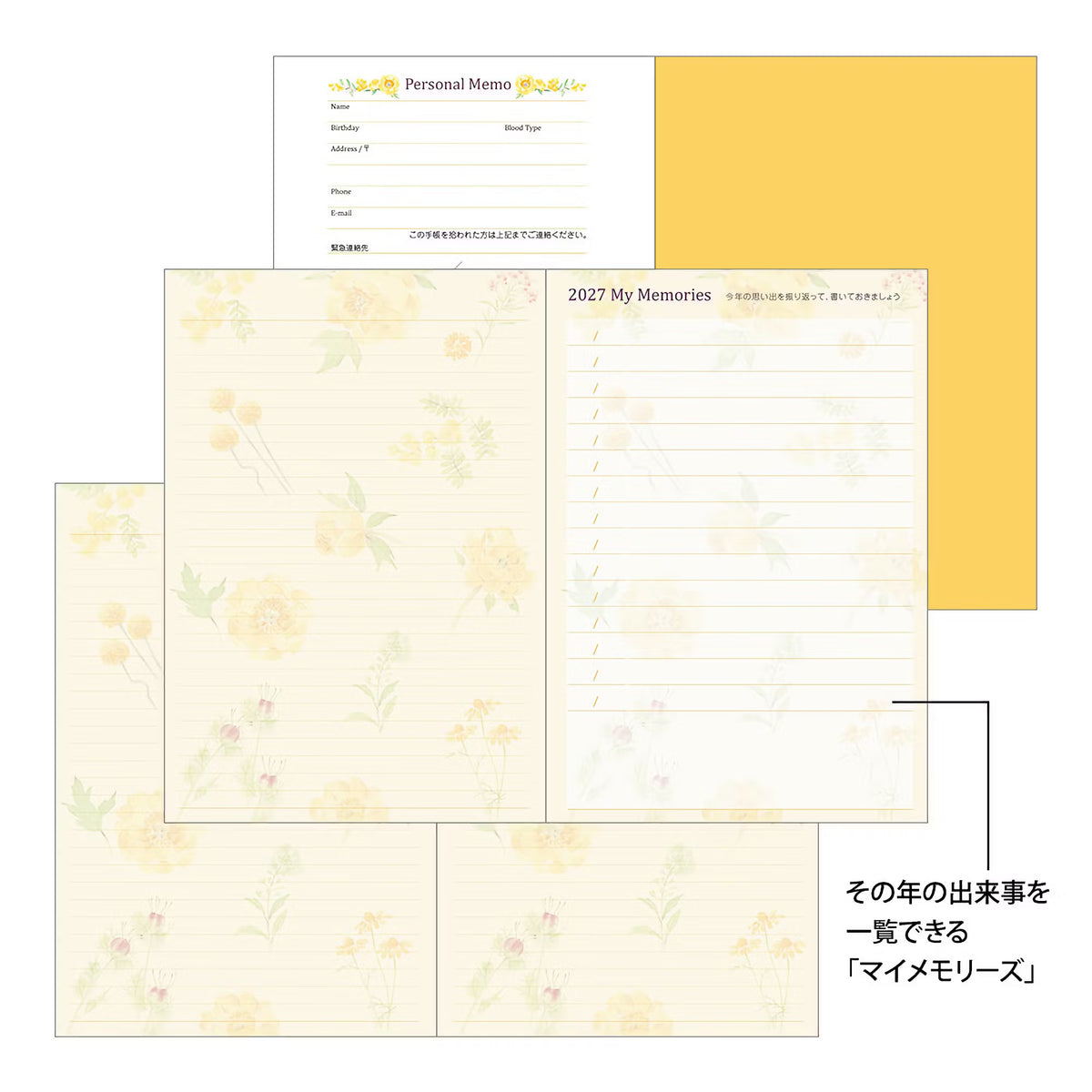 Agenda 2027 MIDORI Pocket Diary - B6 - Fleur