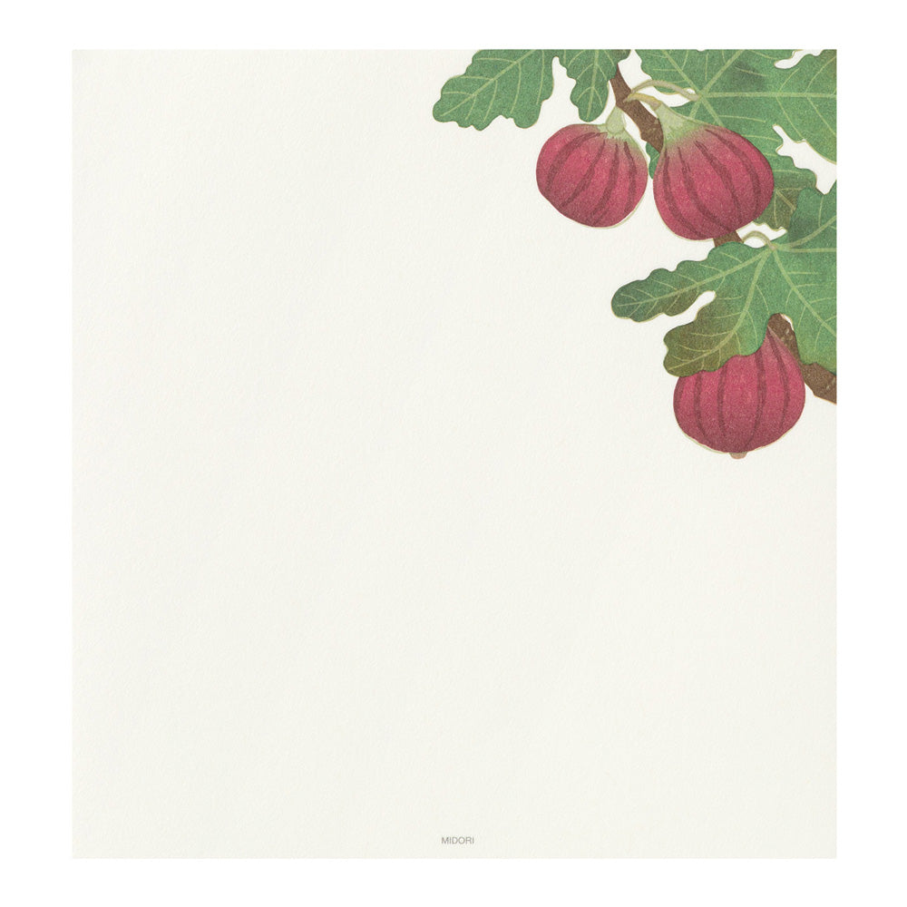 Papier à lettres MIDORI washi - 177 x 168 mm - Fruits d’automne