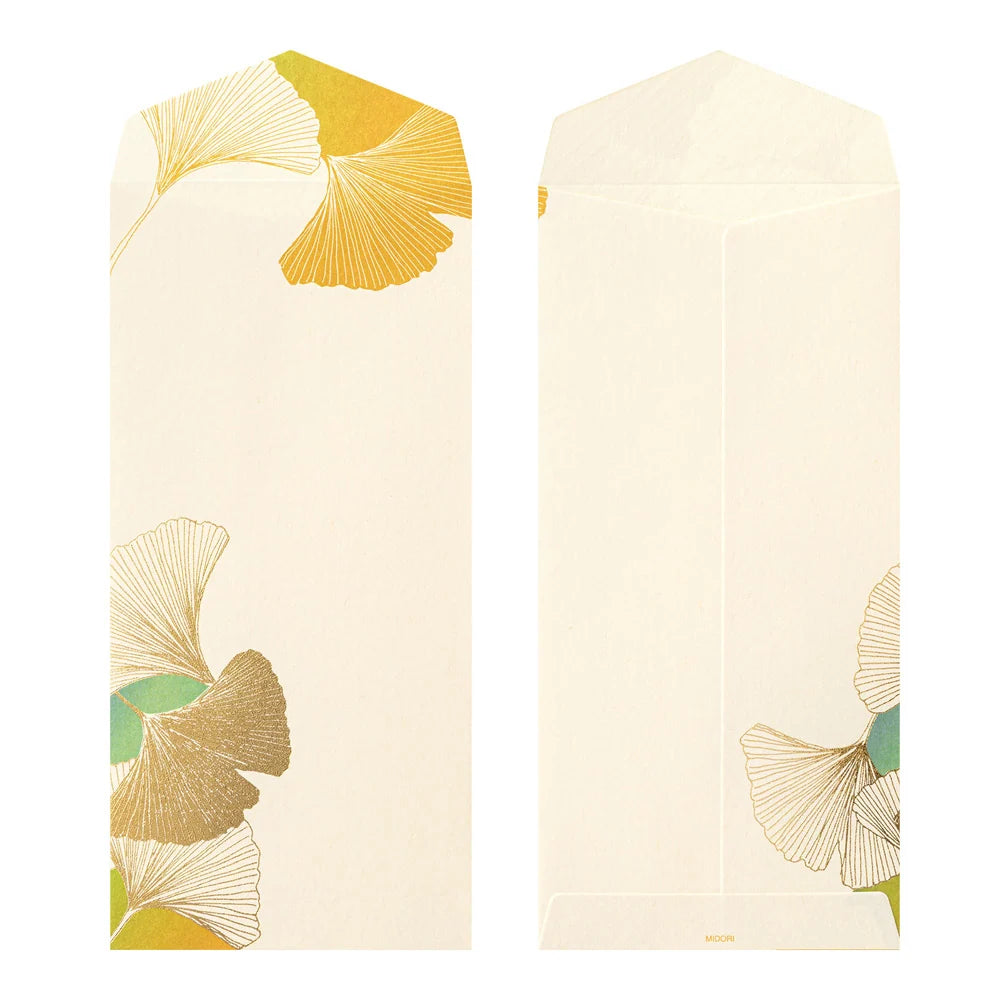 Enveloppes MIDORI washi - 188 x 90 mm - Ginkgo