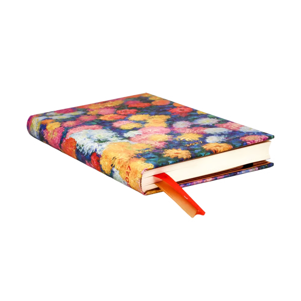 Agenda 2027 PAPERBLANKS Les Chrysanthèmes de Monet - 1 semaine sur 2 pages - Maxi - Hardcover - Horizontal - 176p