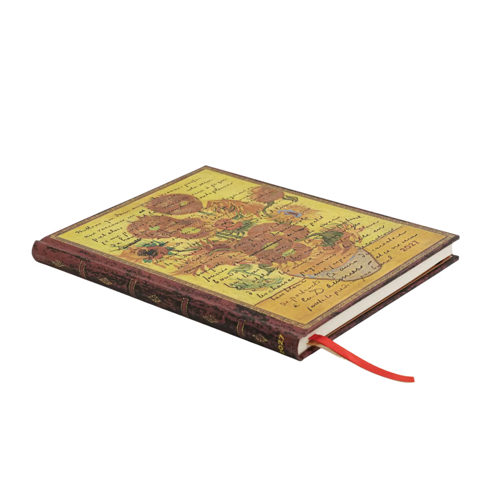 Agenda 2027 PAPERBLANKS Van Gogh, Tournesols - 1 semaine sur 2 pages - Ultra - Hardcover - Vertical - 176p