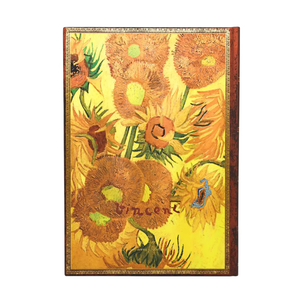 Agenda 2027 PAPERBLANKS Van Gogh, Tournesols - 1 semaine sur 2 pages - Grand - Hardcover - Vertical - 176p