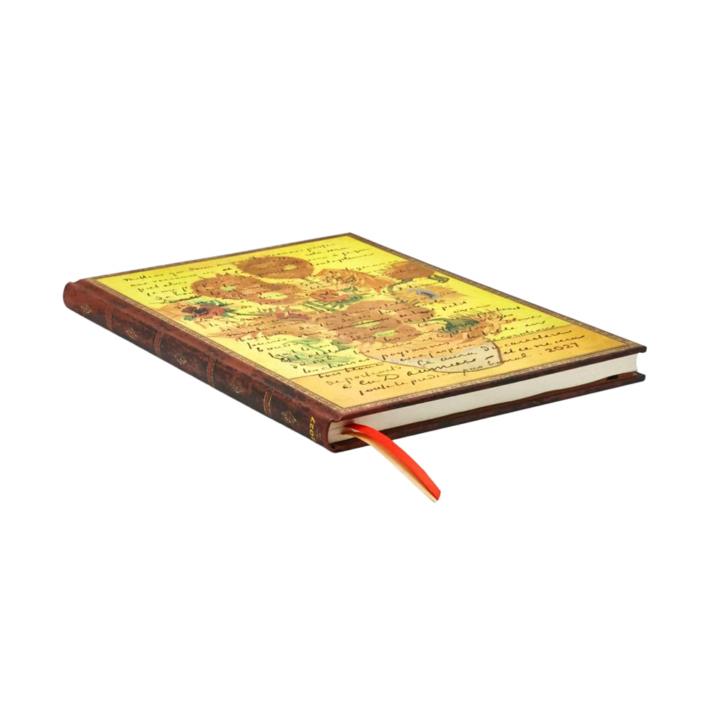 Agenda 2027 PAPERBLANKS Van Gogh, Tournesols - 1 semaine sur 2 pages - Grand - Hardcover - Vertical - 176p