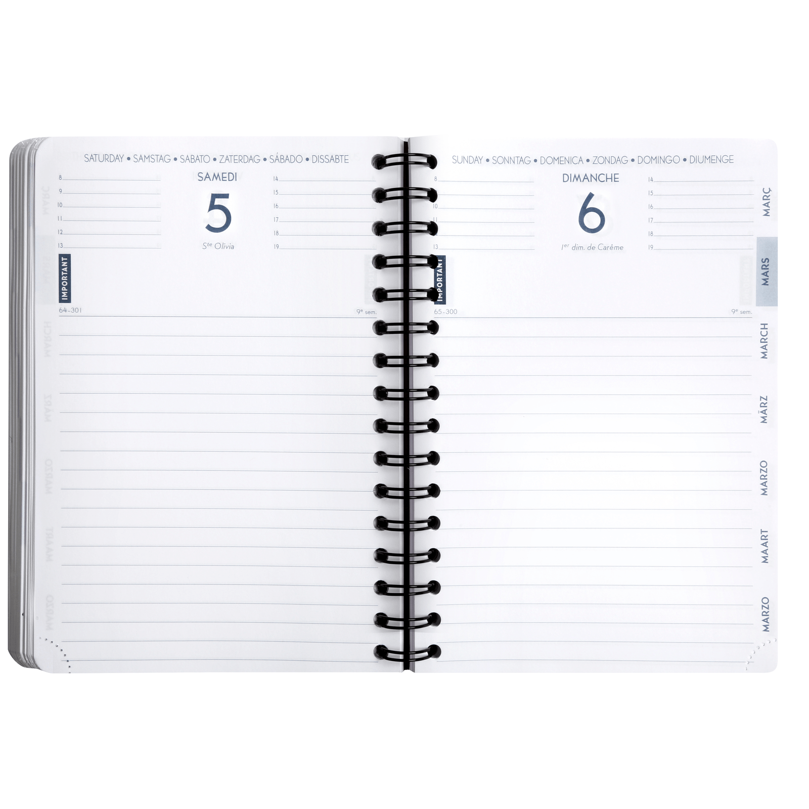 Agenda 2025 - 2026 CLAIREFONTAINE Forum Office - 15 x 21 cm - 1 jour par page - Orientation horizontale - Age Bag noir - 3660942077316
