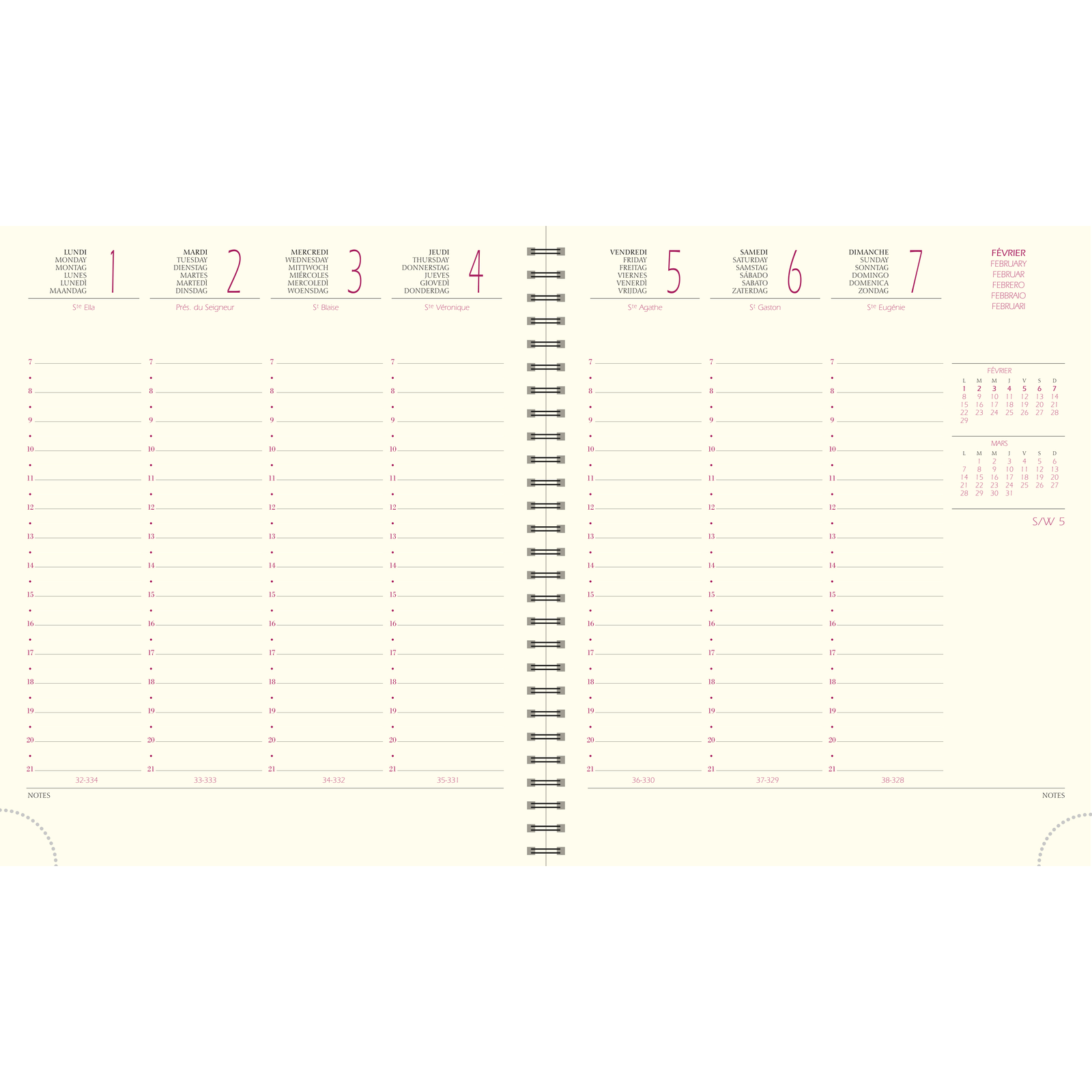 Agenda 2025 - 2026 EXACOMPTA SAD 18S - 15 x 17 cm - 1 semaine sur 2 pages - Orientation verticale - Kaa rouge - 3660942084475