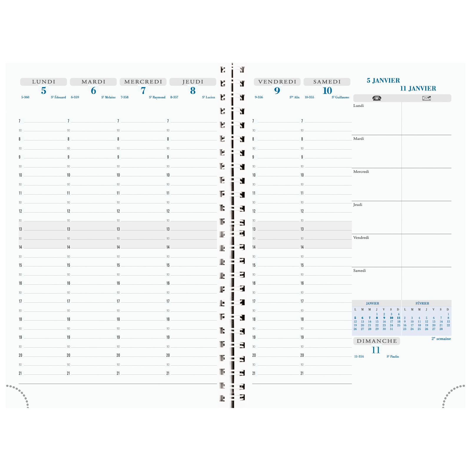 Agenda 2025 - 2026 EXACOMPTA SAD 20S - 15 x 21 cm - 1 semaine sur 2 pages - Orientation verticale - Vérone bleu - 3660942057653