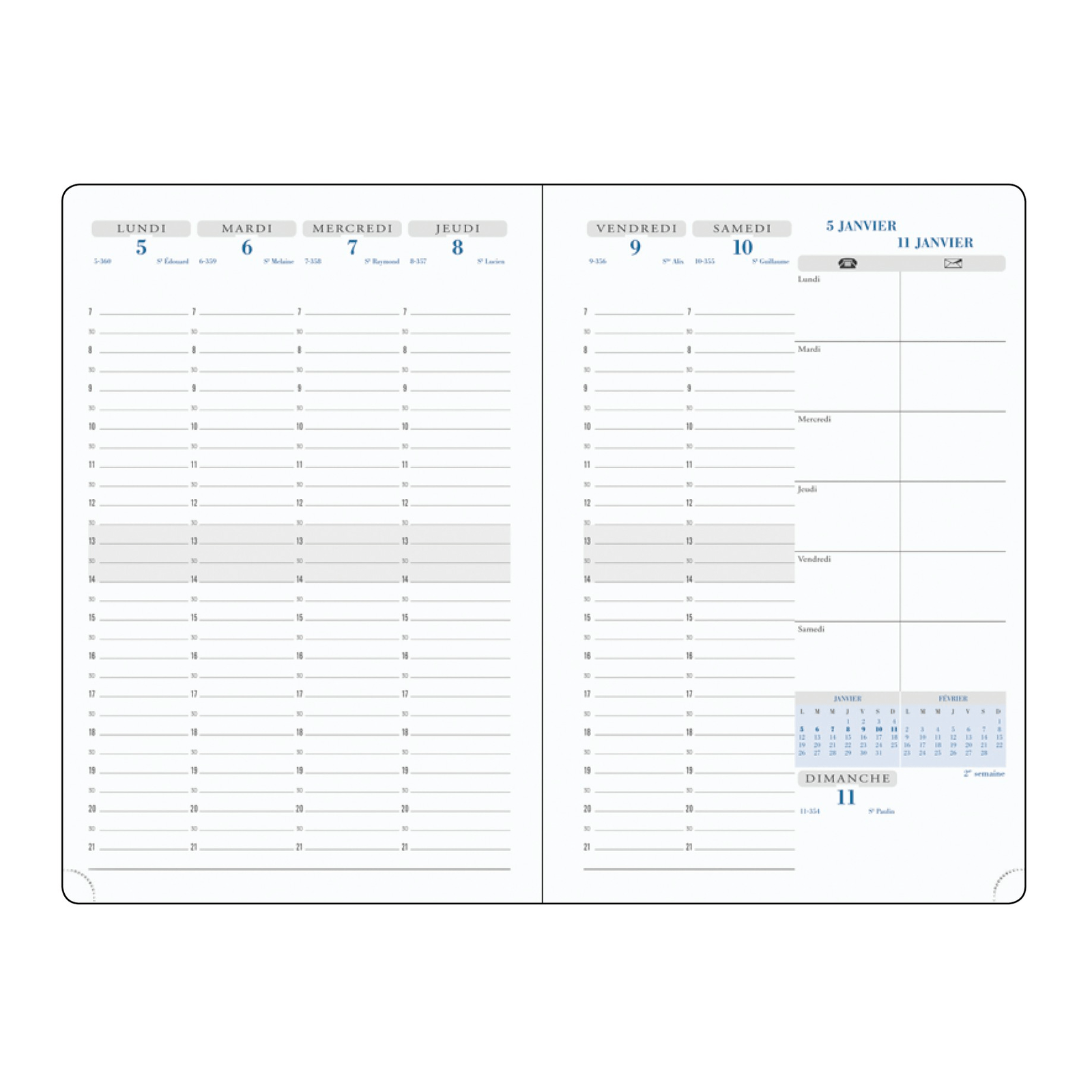 Agenda 2025 - 2026 EXACOMPTA SAS 20 Visuel 7 - 15 x 21 cm - 1 semaine sur 2 pages - Orientation verticale - Winner rouge - 3660942000338