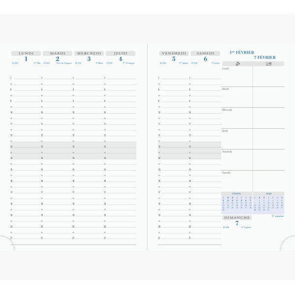 Agenda 2025 EXACOMPTA Horizons 20 Visuel Winner - 1 semaine sur 2 pages - 15 x 21 cm - Bleu - 3660942024082