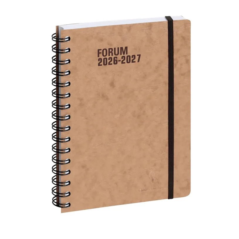 Agenda 2026 - 2027 CLAIREFONTAINE Forum Office - 15 x 21 cm - 1 jour par page - Orientation horizontale - Age Bag havane - 3660942077330