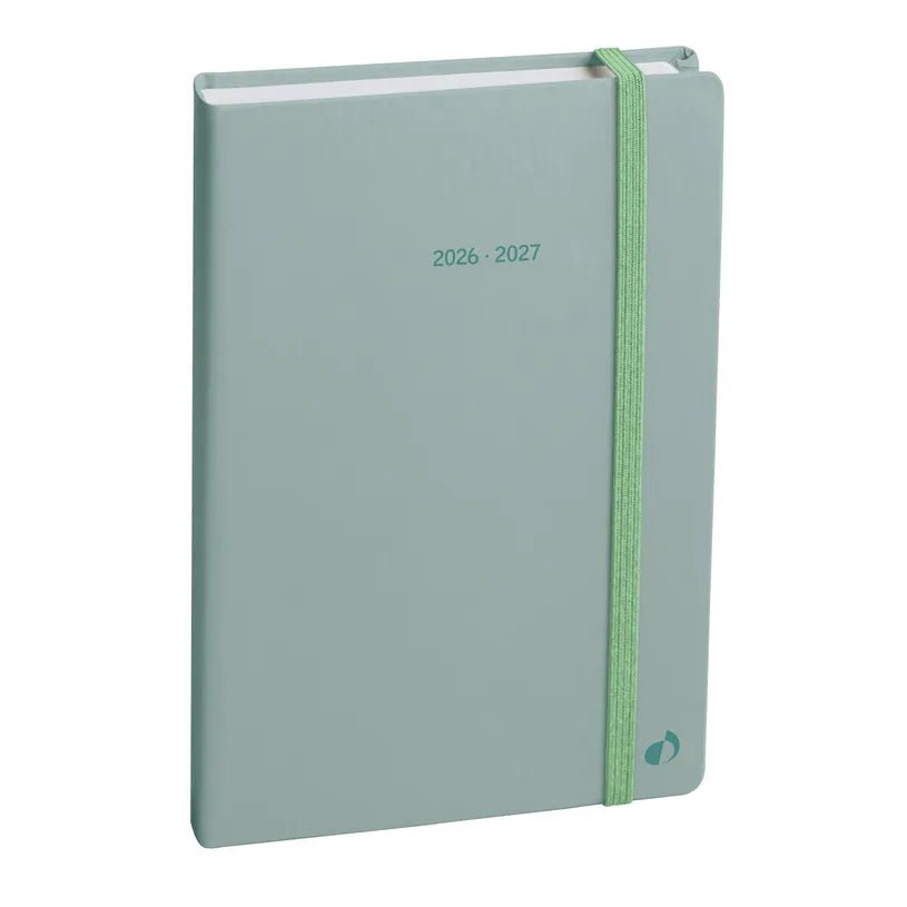 Agenda 2026 - 2027 QUO VADIS Universitaire Color - 10 x 15 cm - 1 semaine sur 2 pages - Orientation verticale - Pastel vert - 3371010543885