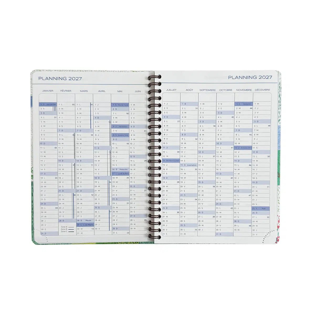 Agenda 2027 ÉPOPÉE 4 Saisons - A5 - 1 semaine sur 2 pages - Orientation verticale - Hiver - 3760281972096