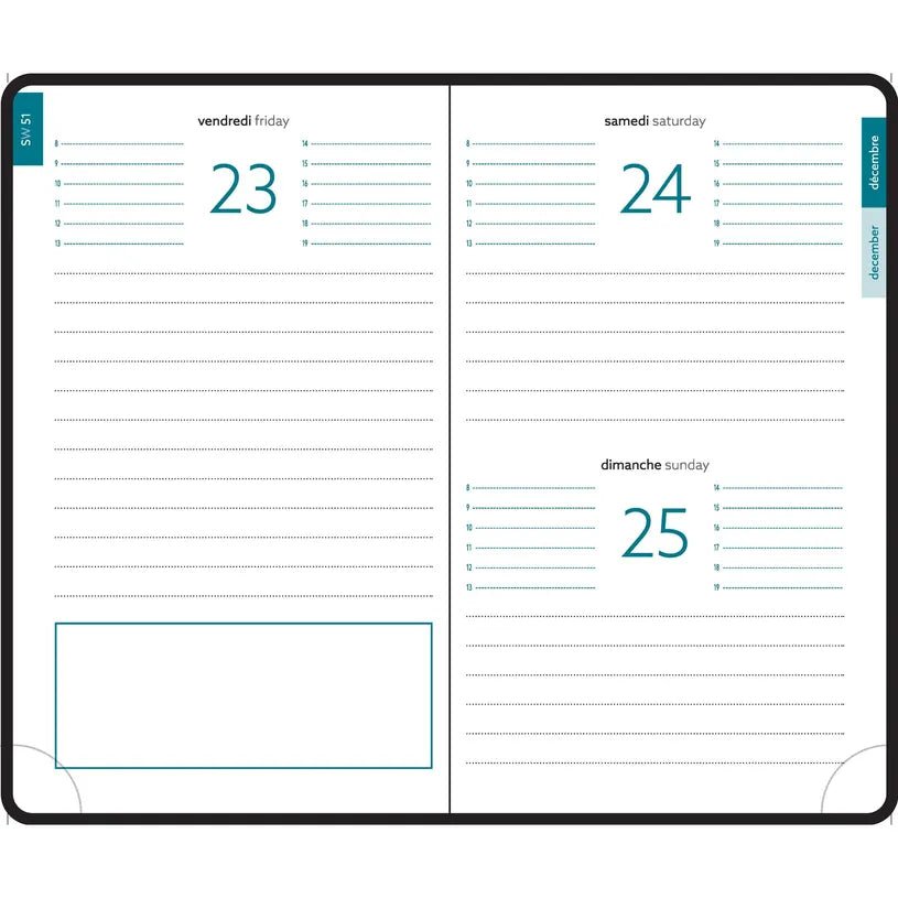 Agenda 2027 EXACOMPTA EasyDay 15 - 10 x 15 cm - 1 jour par page - Orientation horizontale - Volga moutarde - 3660942061032