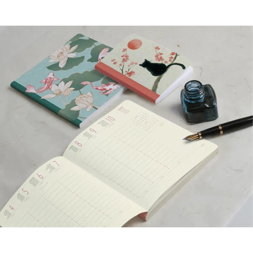 Agenda 2027 EXACOMPTA EasyTime 17 - 9 x 17,5 cm - 1 semaine + notes - Orientation horizontale - Sapporo chat - 3660942091176