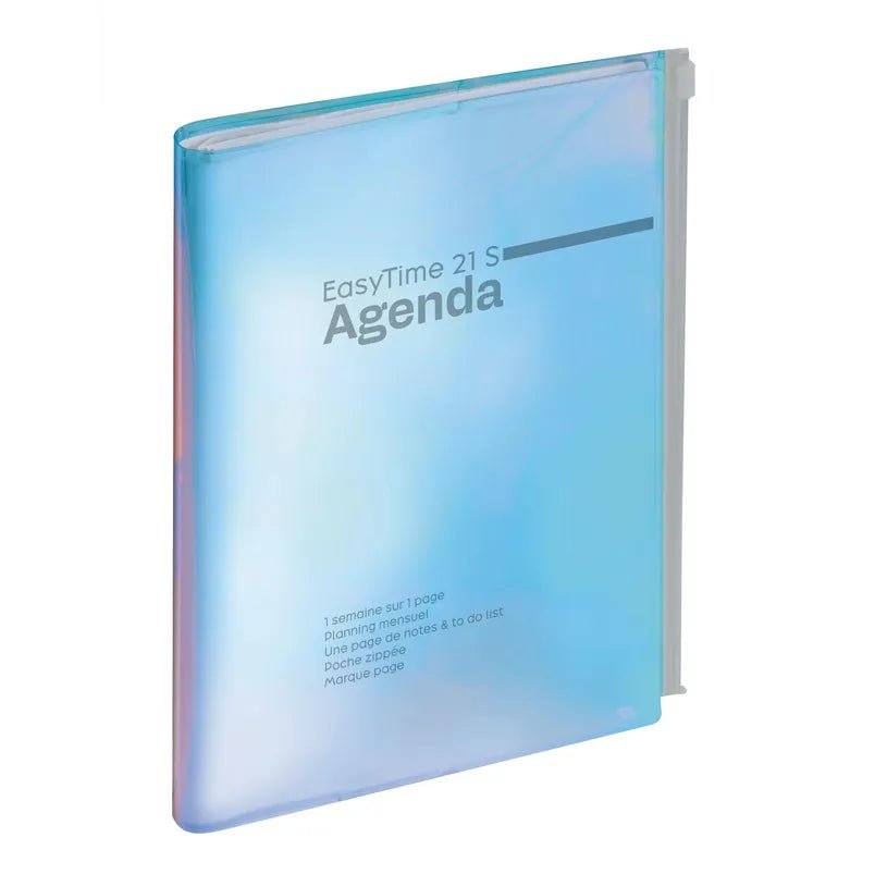 Agenda 2027 EXACOMPTA EasyTime 21S - 15 x 21 cm - 1 semaine + notes - Orientation horizontale - Iris iridescent - 3660942091800
