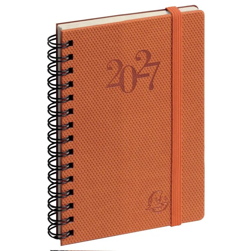 Agenda 2027 EXACOMPTA Eurotime 13S - 9 x 13 cm - 1 semaine sur 2 pages - Orientation verticale - Swan orange - 3660942033619