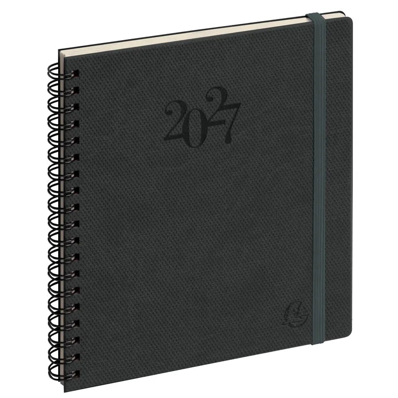 Agenda 2027 EXACOMPTA Eurotime 18S - 15 x 17 cm - 1 semaine sur 2 pages - Orientation verticale - Swan noir - 3660942124379