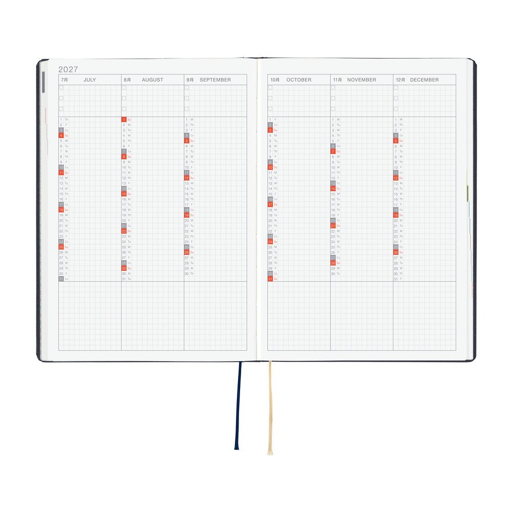 Agenda 2027 HOBONICHI HON - A5 - Slash (Navy) -