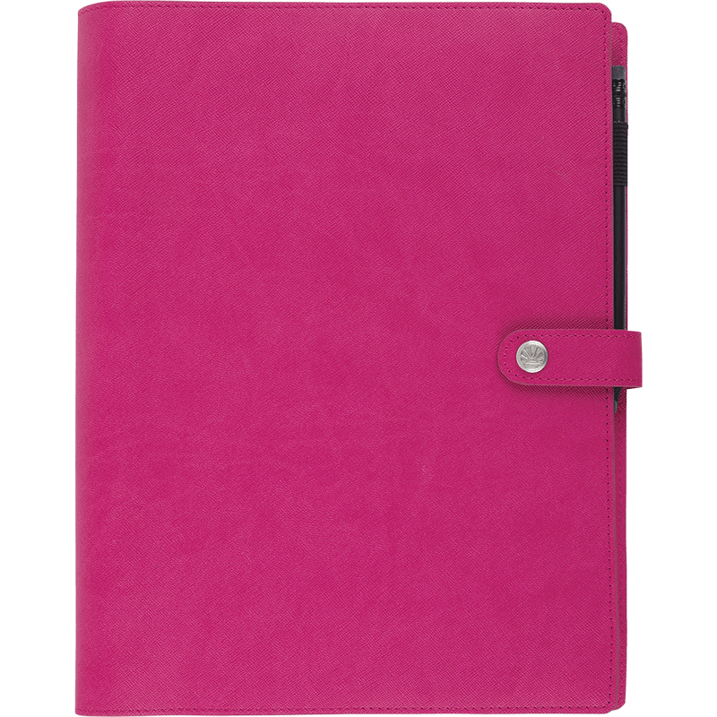 Agenda 2027 OBERTHUR Lady Kent - 21 x 27 cm - 1 semaine sur 2 pages - Orientation verticale - Fuchsia - 3664447230702