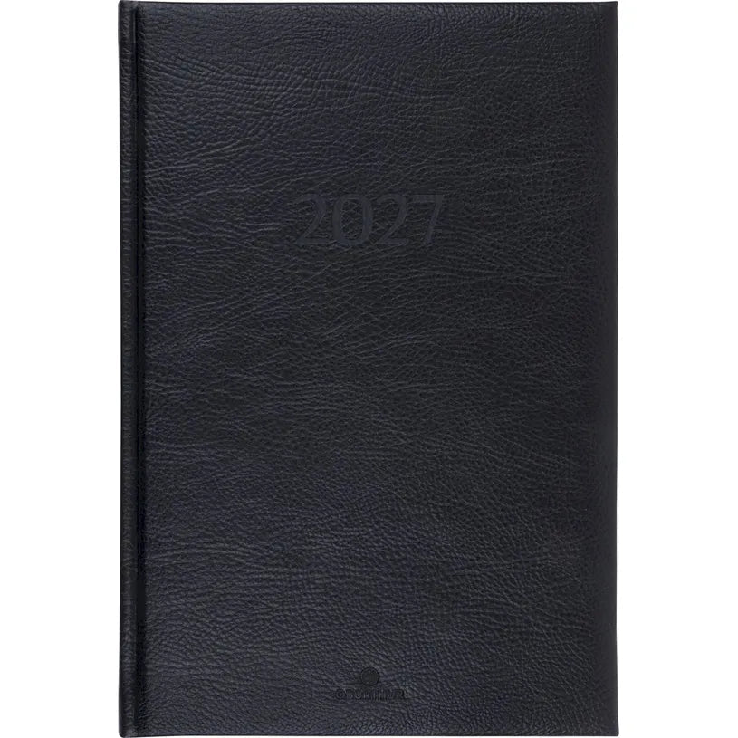 Agenda 2027 OBERTHUR London - 16 x 24 cm - 1 semaine sur 2 pages - Orientation verticale - Noir - 3664447231969