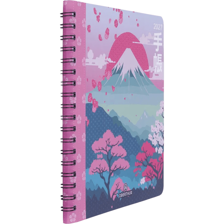 Agenda 2027 OBERTHUR Tokyo - 16 x 16 cm - 1 semaine sur 2 pages - Orientation verticale - Montagne - 3664447232256