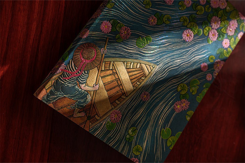 Agenda 2027 PAPERBLANKS Rivière aux Lotus - 1 semaine sur 2 pages - Slim - Hardcover - Horizontal - 176p - 9780349720586