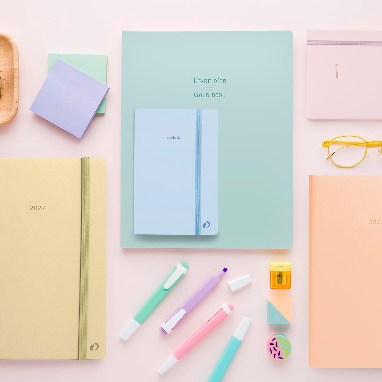 Agenda 2027 QUO VADIS Affaires Color - 10 x 15 cm - 1 semaine sur 2 pages - Orientation verticale - Pastel parme - 3371010544059