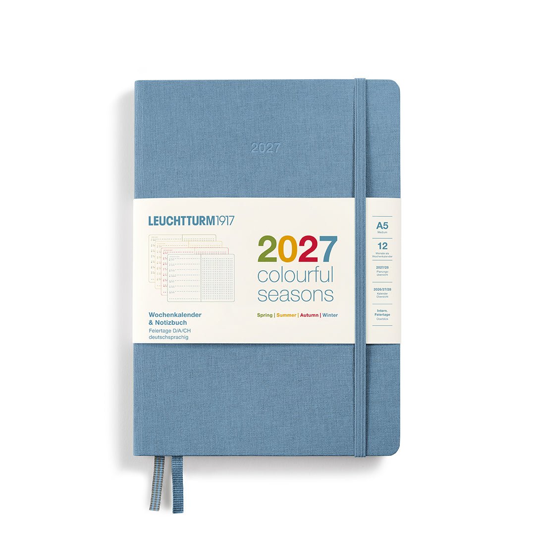 Agenda Colourful Seasons Edition 2027 LEUCHTTURM1917, Anglais - A5 - Hardcover - Blue - 4070292003573