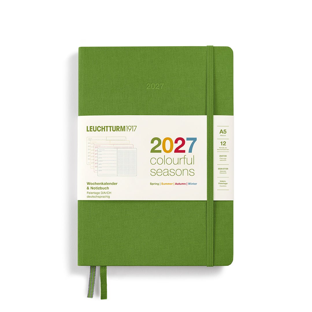 Agenda Colourful Seasons Edition 2027 LEUCHTTURM1917, Anglais - A5 - Hardcover - Green - 4070292003542