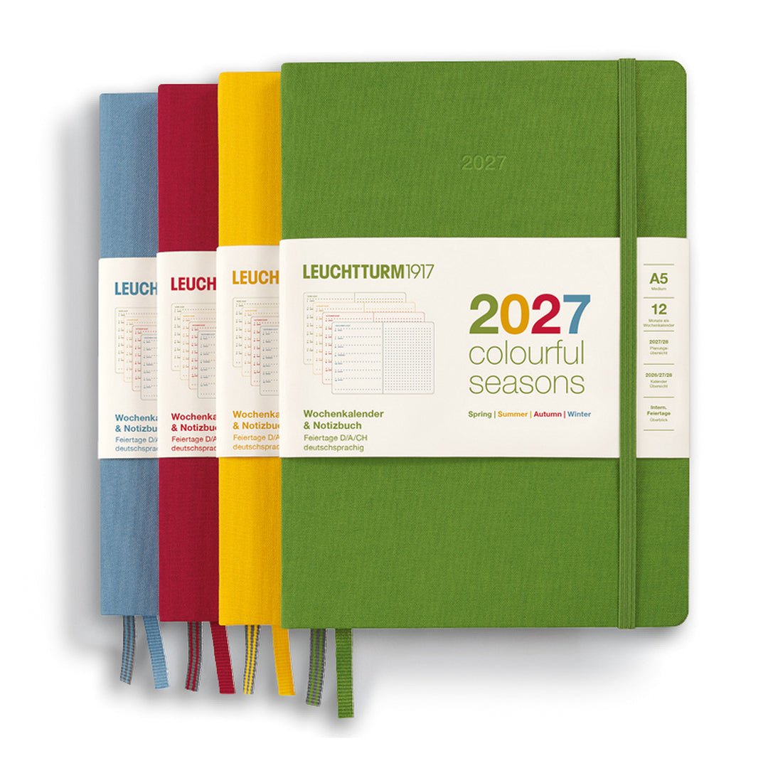 Agenda Colourful Seasons Edition 2027 LEUCHTTURM1917, Anglais - A5 - Hardcover - Red - 4070292003566