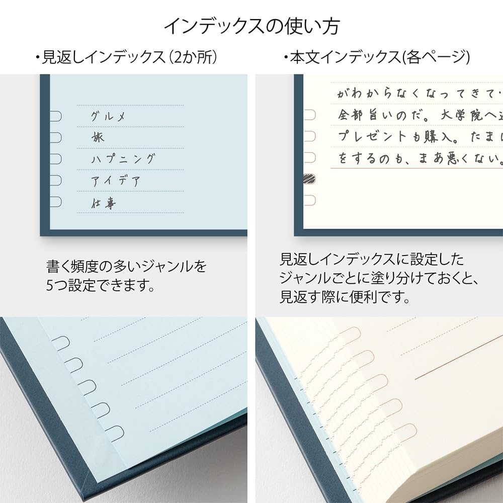 Agenda perpétuel MIDORI 1 Year Diary - Bleu -