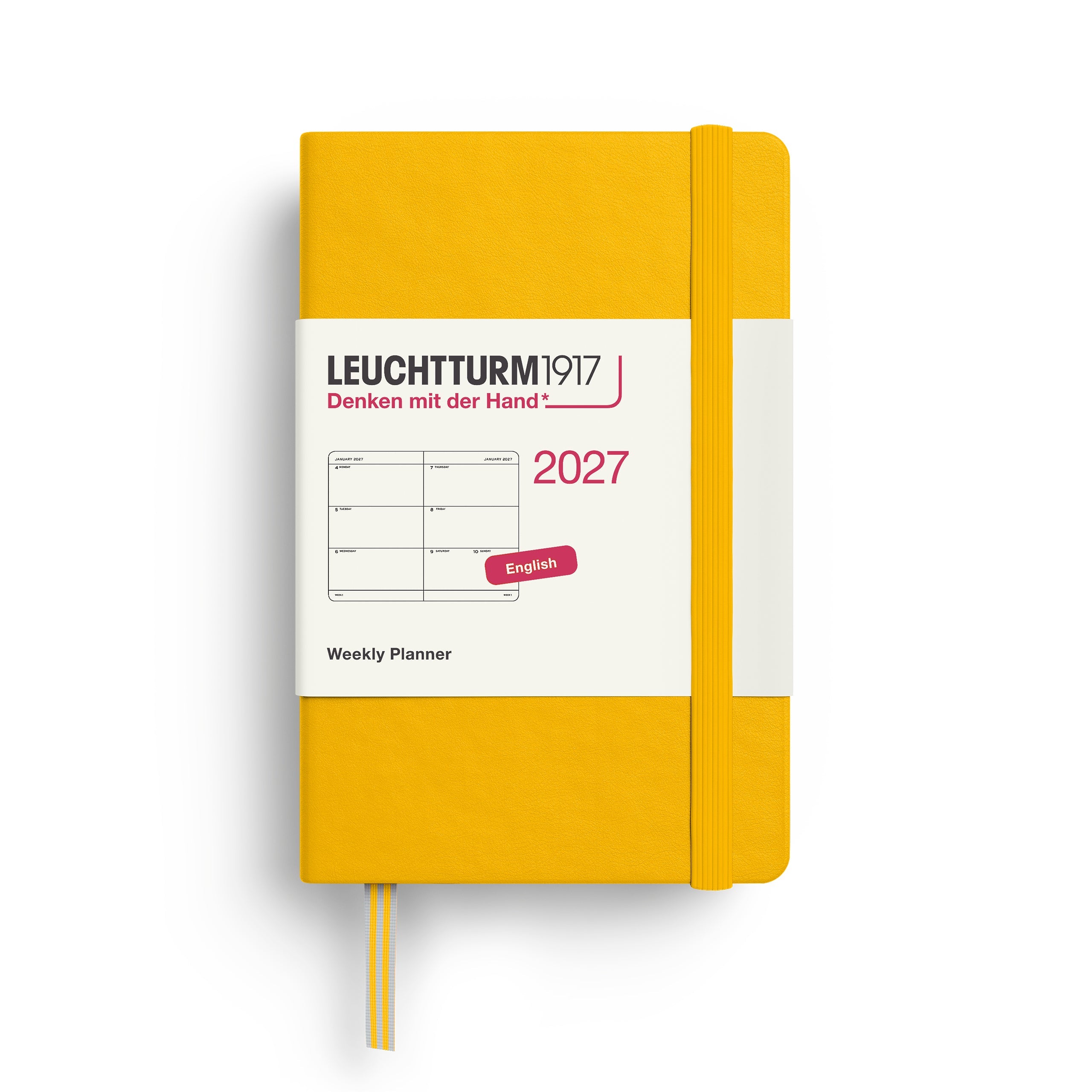 Agenda Semainier 2027 LEUCHTTURM1917, Anglais - A7 - Hardcover - Sunflower - 4070292002774