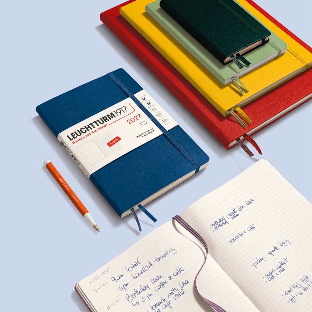 Agenda Semainier & Note Ligné 2027 LEUCHTTURM1917, Anglais - B6+ - Softcover - Black - 4070292002293