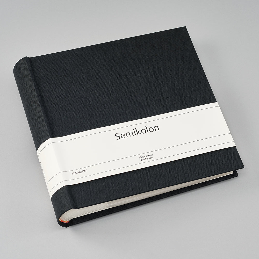 Album photo SEMIKOLON Classic Pocket - 23 x 22 cm - 200 pochettes - Black -