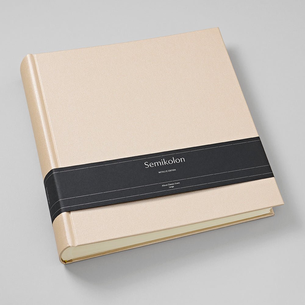 Album photo SEMIKOLON Metallic Edition Classic Event Large - 30.5 x 30.5 cm - 100 pages - Satin Champagne -