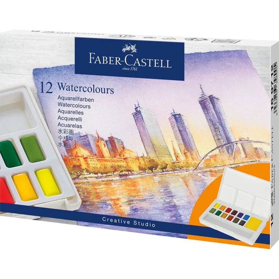 Aquarelle - Boîte 12 Demi Godets de Peinture - 6933256658005