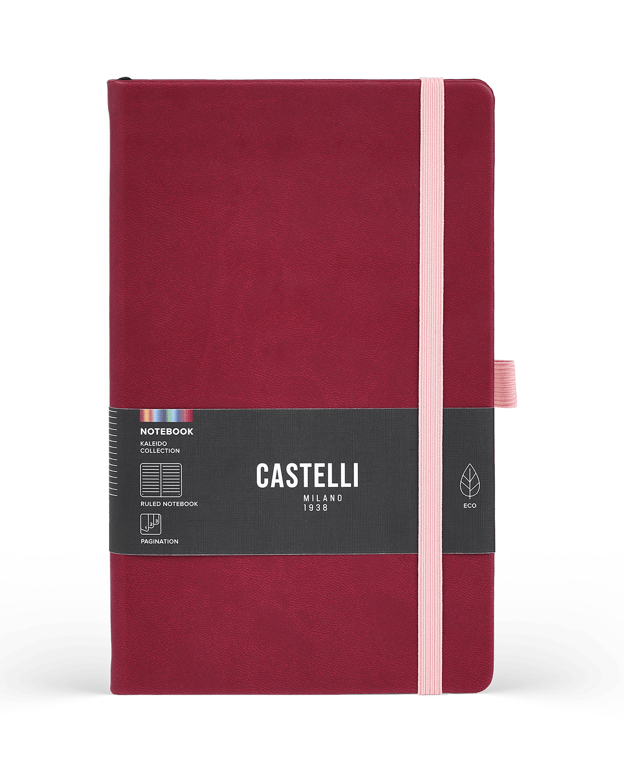 Carnet CASTELLI MILANO Kaleido - 19 x 25 cm - Hardcover - Ligné - Ruby - 8056149953945