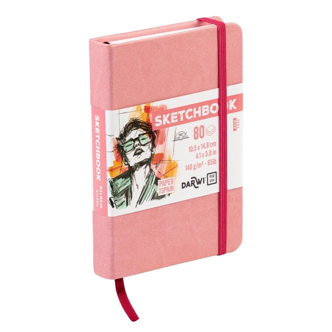 Carnet DARWI For You Sketchbook - A6 - Uni - Rose pâle - 5411711466682