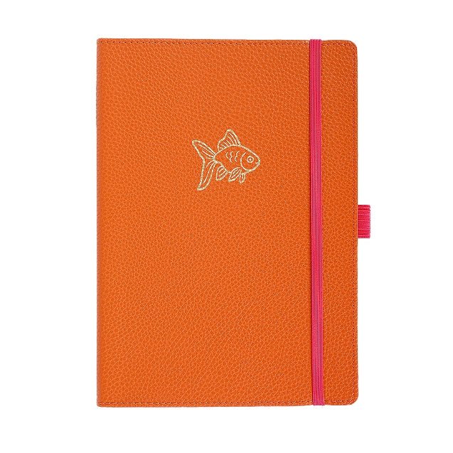 Carnet en cuir végétal ARTEBENE Majoie - A5 - Pointillé - Orange - 144p - 4035461339815