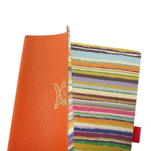 Carnet en cuir végétal ARTEBENE Majoie - A5 - Pointillé - Orange - 144p - 4035461339815