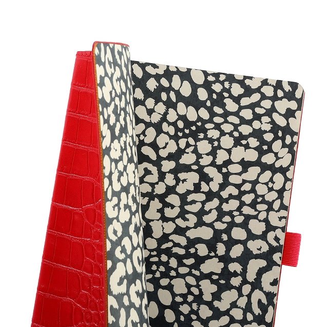 Carnet en cuir végétal ARTEBENE Majoie - A5 - Pointillé - Rouge - 144p - 4035461324569