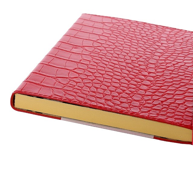 Carnet en cuir végétal ARTEBENE Majoie - A5 - Pointillé - Rouge - 144p - 4035461324569