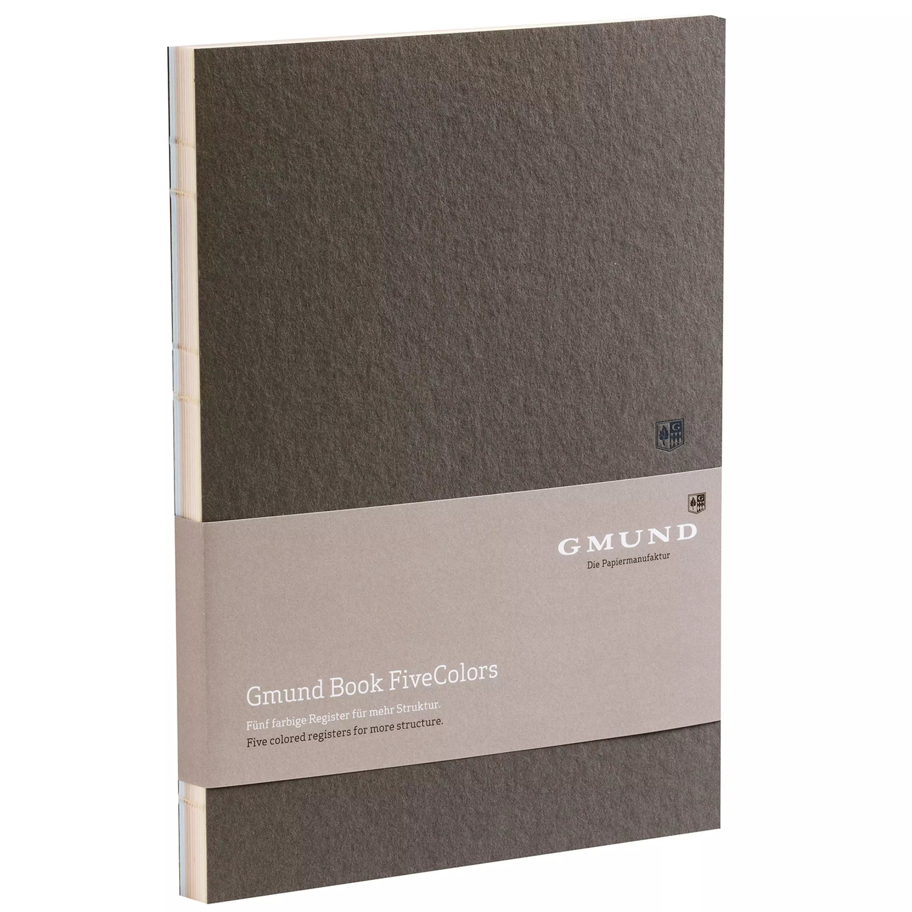 Carnet GMUND Registerbook FiveColors - Hardcover - B5 - Uni - Grey - 4049574040315