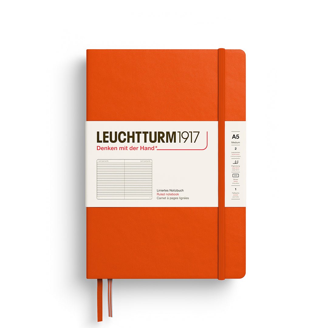 Carnet LEUCHTTURM1917 Classic - A5 - Hardcover - Ligné - Pumpkin -