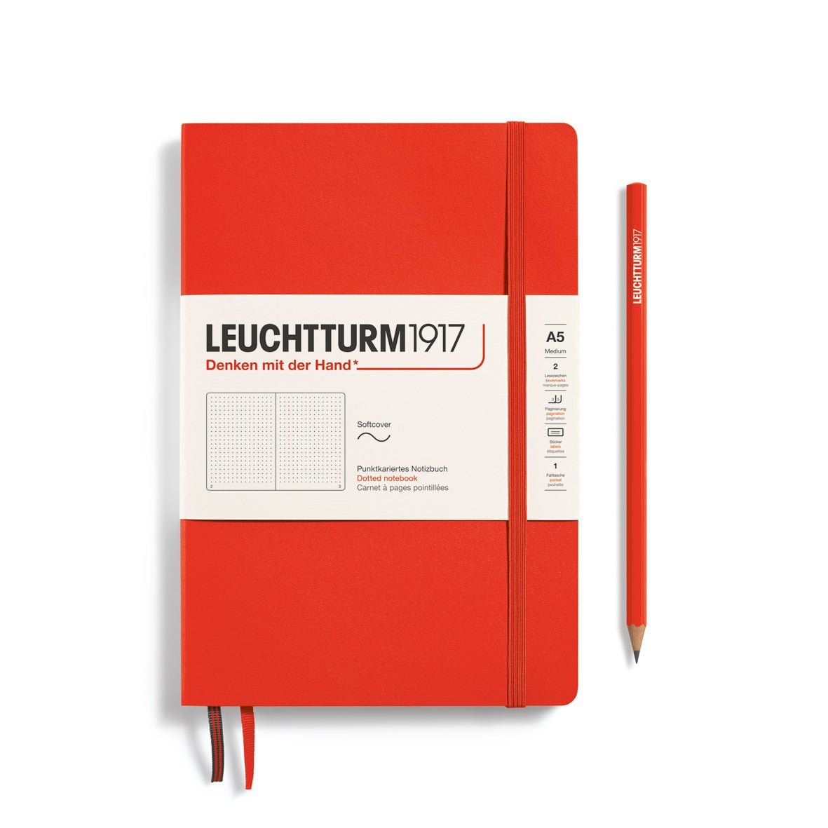 Carnet LEUCHTTURM1917 Classic - A5 - Softcover - Pointillé - Lobster - 4004117644023