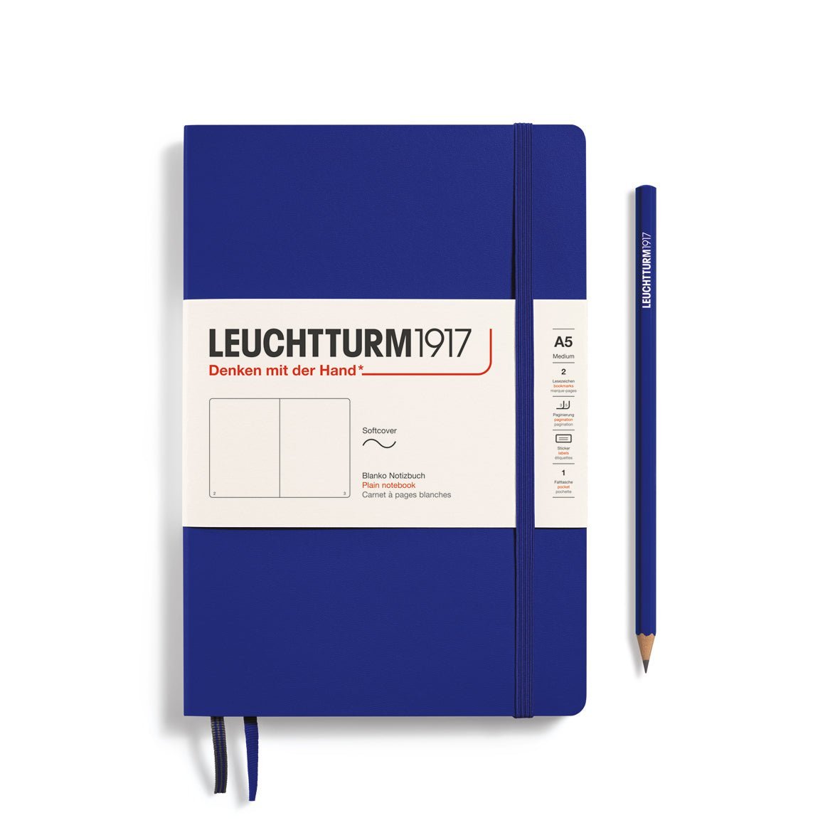 Carnet LEUCHTTURM1917 Classic - A5 - Softcover - Uni - Ink - 4004117644078
