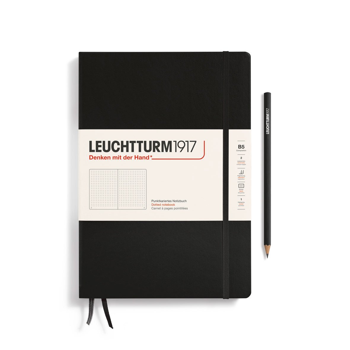 Carnet LEUCHTTURM1917 Classic - B5 - Hardcover - Pointillé - Black - 4004117616174
