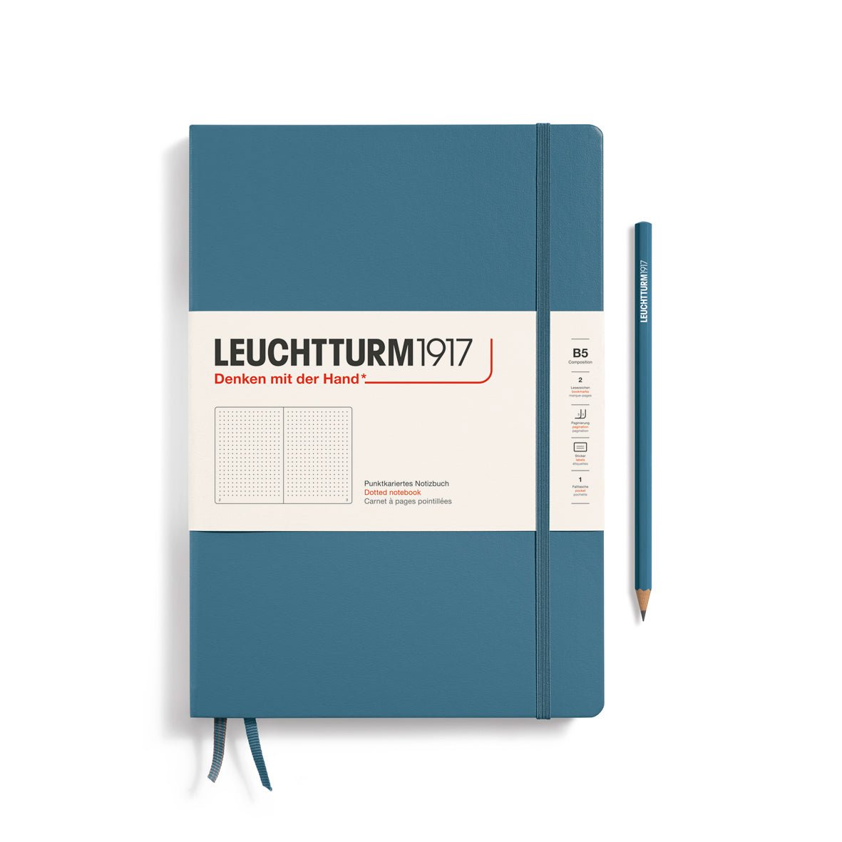 Carnet LEUCHTTURM1917 Classic - B5 - Hardcover - Pointillé - Stone Blue - 4004117616143