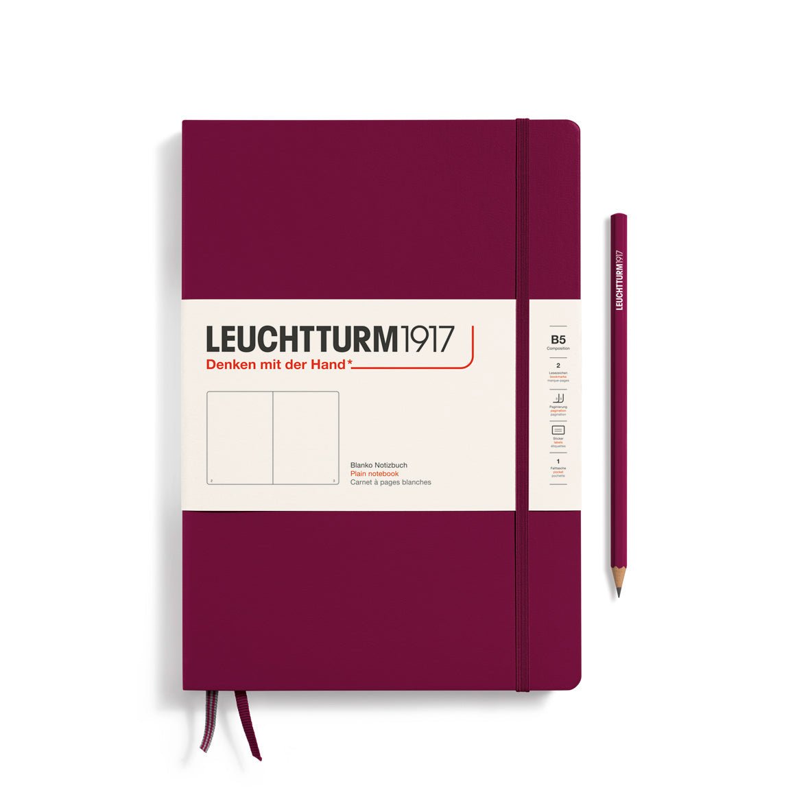 Carnet LEUCHTTURM1917 Classic - B5 - Hardcover - Uni - Port Red - 4004117615955